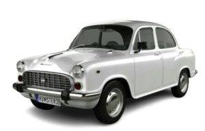 white ambassador car for rent