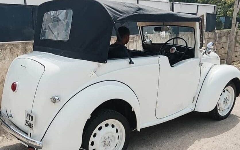 white vintage car rental in bangalore for wedding